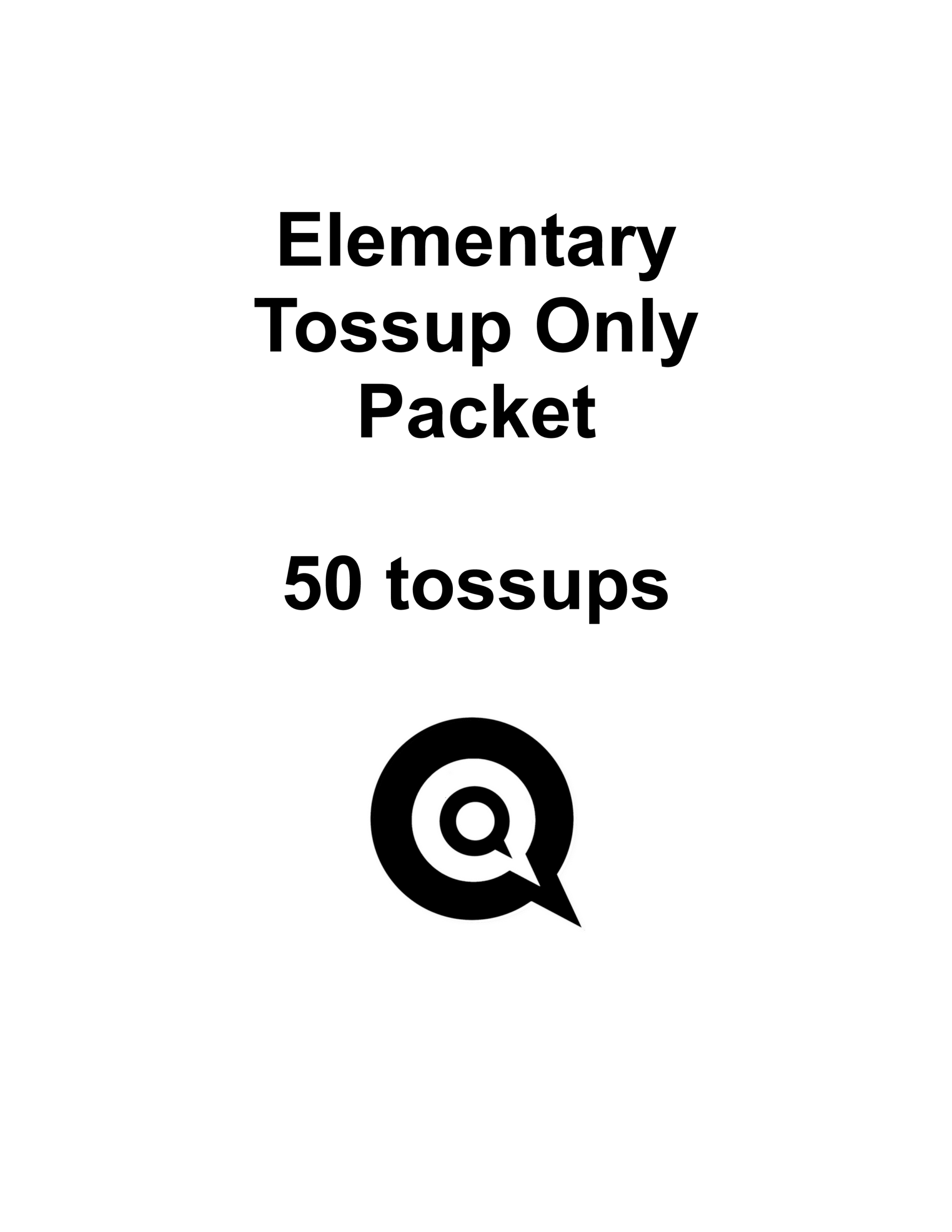 Secured Competition Questions – Elementary Standard Tossup Packet